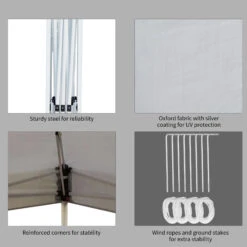 Outsunny 13' X 13' Pop Up Canopy Tent, Instant Sun Shelter, Tents For Parties, Height Adjustable, With Wheeled Carry Bag For Outdoor, Garden, Patio, Parties, White 18 Outsunny 13' X 13' Pop Up Canopy Tent, Instant Sun Shelter, Tents For Parties, Height Adjustable, With Wheeled Carry Bag For Outdoor, Garden, Patio, Parties, White -Outsunny b6875617f911a8ccc