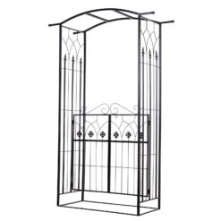 Outsunny Metal Arbor Backyard Pergola For Your Garden & Backyard - Hang Plants & Vines