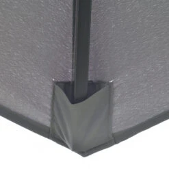 Outsunny 9' 3-Tier Patio Umbrella, Outdoor Market Umbrella With Crank And Push Button Tilt For Deck, Backyard And Lawn, Dark Grey -Outsunny bYE3d6180fa54a3a6