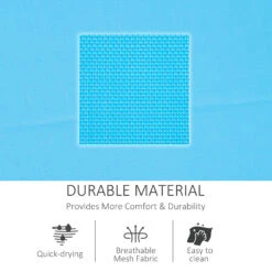 Outsunny Outdoor Rocking Chair, Chaise Lounge Pool Chair For Sun Tanning, Sunbathing, A Rocker With Side Pocket, Armrests & Pillow For Patio, Lawn, Beach, Blue -Outsunny bgh88c17ffc9778cb