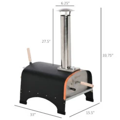 Outsunny Outdoor Pizza Oven, Portable Pellet Wood Fired Pizza Maker, 12" Stainless Steel Pizza Grill With Stone And Peel Accessories For Outside, Backyard, Outdoor Kitchen -Outsunny cVI46c17ed344cdf8