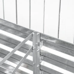 Outsunny Galvanized Raised Garden Bed, Steel Outdoor Planters With Reinforced Rods, 71'' X 36'' X 23'', Silver -Outsunny cbW756185130530dc