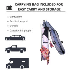 Outsunny 6-Sided Hexagon Pop Up Party Tent Gazebo With Mesh Netting Walls & Shaded Interior, 12' X 12', Flower -Outsunny ccxb101821eaa7371