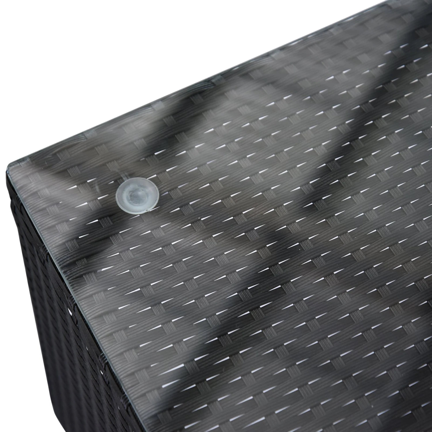 Outsunny 3 Piece Patio Furniture Set, Rattan Outdoor Sofa Set With Chaise Lounge & Loveseat, Soft Cushions, Tempered Glass Table, L-Shaped Sectional Couch, Blue 10 Outsunny 3 Piece Patio Furniture Set, Rattan Outdoor Sofa Set With Chaise Lounge & Loveseat, Soft Cushions, Tempered Glass Table, L-Shaped Sectional Couch, Blue - Image 10