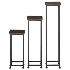 Outsunny Set Of 3 Outdoor Plant Stand, Nesting Display End Table, Plant Shelf Corner Planter Pot Rack For Indoor Outdoor Home Patio Garden Décor -Outsunny cp0756183571b3a32