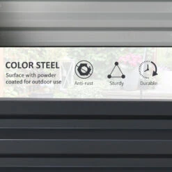 Outsunny 49" X 26" X 12" Backyard Raised Galvanized Metal Garden Bed - Grey -Outsunny d0ga0917fe800da3e