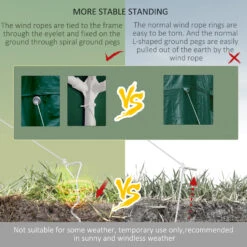 Outsunny 20' X 10' Outdoor Party Tent Gazebo Wedding Canopy With Removable Mesh Sidewalls, Green -Outsunny dNCb101813ec2f5ba