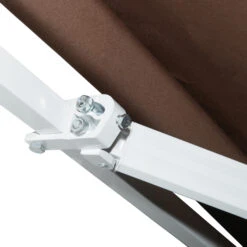 Outsunny Outside Residential Pop-Out Polyester Awning W/ UV & Rain Protection Brown -Outsunny dNDd4d181a40ad942