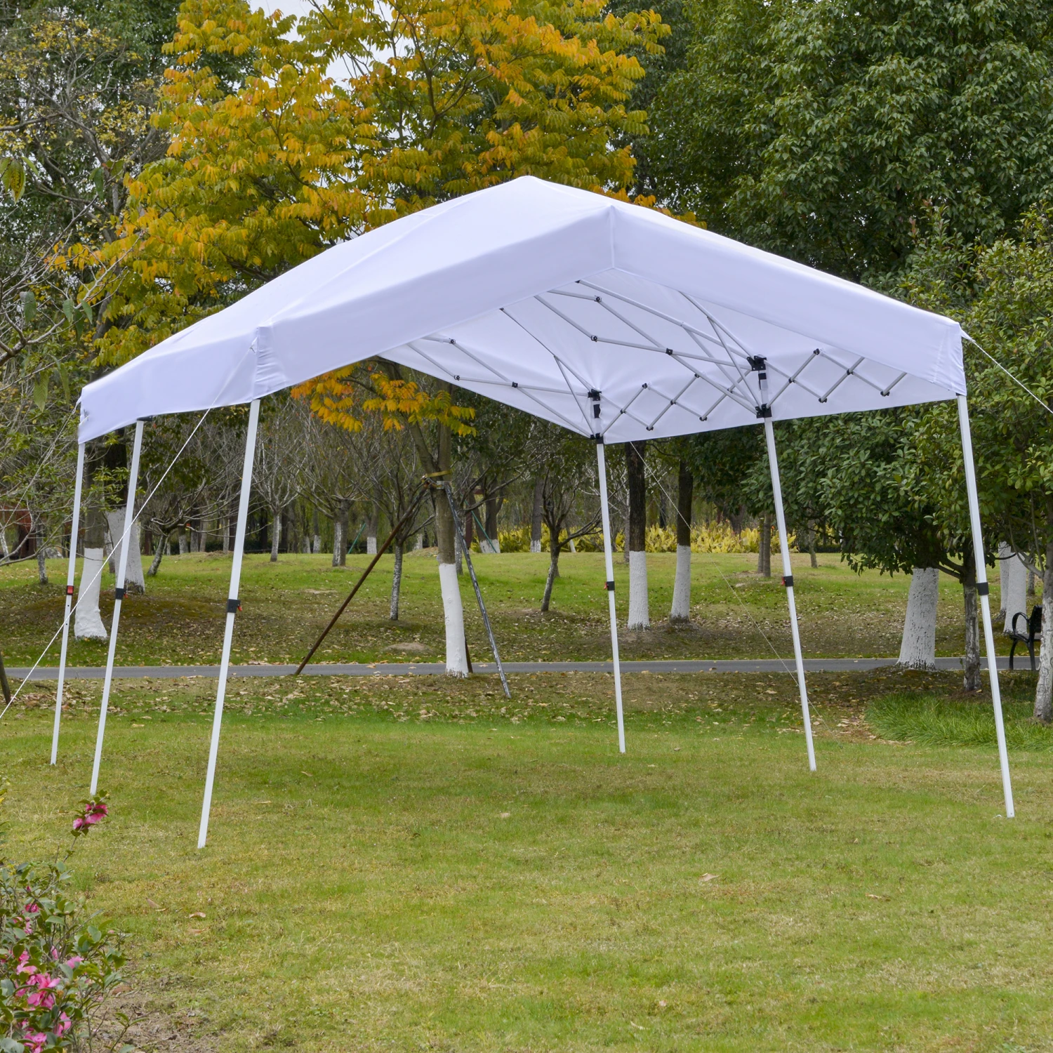 Outsunny 20' X 10' Outdoor Pop Up Canopy Tent Gazebo With 3-Level Adjustable Legs, Roller Bag, & UV-Fighting Canopy 2 Outsunny 20' X 10' Outdoor Pop Up Canopy Tent Gazebo With 3-Level Adjustable Legs, Roller Bag, & UV-Fighting Canopy - Image 2