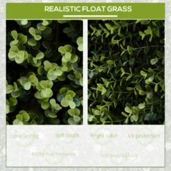 Outsunny 12 Piece Artificial Boxwood Privacy Fence Screen, 20" X 20" Faux Hedge Greenery Wall Backdrop Decoration, Indoor Outdoor Garden Decor, Green -Outsunny deGa5a17ed30dd3e0