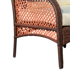 Outsunny 4-Piece Outdoor Wicker Sofa Set, Outdoor PE Rattan Conversation Furniture With 4 Chairs & Table, Water-Fighting Material, White -Outsunny e4Mfc917f91e35eb5