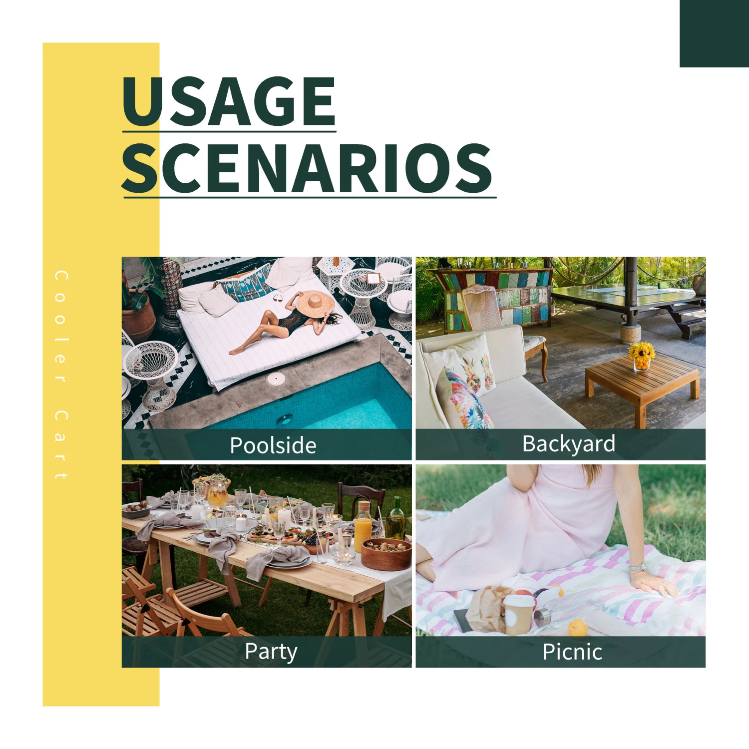 Outsunny 80 QT Rolling Cooling Bins Ice Chest On Wheels Outdoor Stand Up Drink Cooler Cart For Party, Brown 8 Outsunny 80 QT Rolling Cooling Bins Ice Chest On Wheels Outdoor Stand Up Drink Cooler Cart For Party, Brown - Image 8