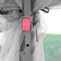 Outsunny 11' Pop-Up Tent Gazebo W/ Netting, Grey -Outsunny eQUd3b17e71d9bafa