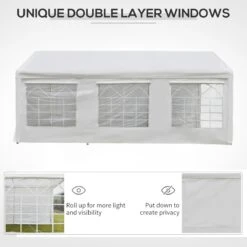 Outsunny 10' X 20' Outdoor Party Tent & Carport With Removable Sidewalls And Windows, Portable Garage Canopy Tent, Sun Shade Shelter, For Parties, Wedding, Outdoor Events, BBQ Grill -Outsunny eXb40b17e6a0deecc