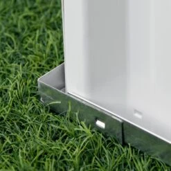 Outsunny 3x3 Ft Galvanized Raised Garden Bed, Metal Outdoor Planter Box For Gardening Vegetables Flowers And Herbs, White -Outsunny efu0b117ed38df8d0