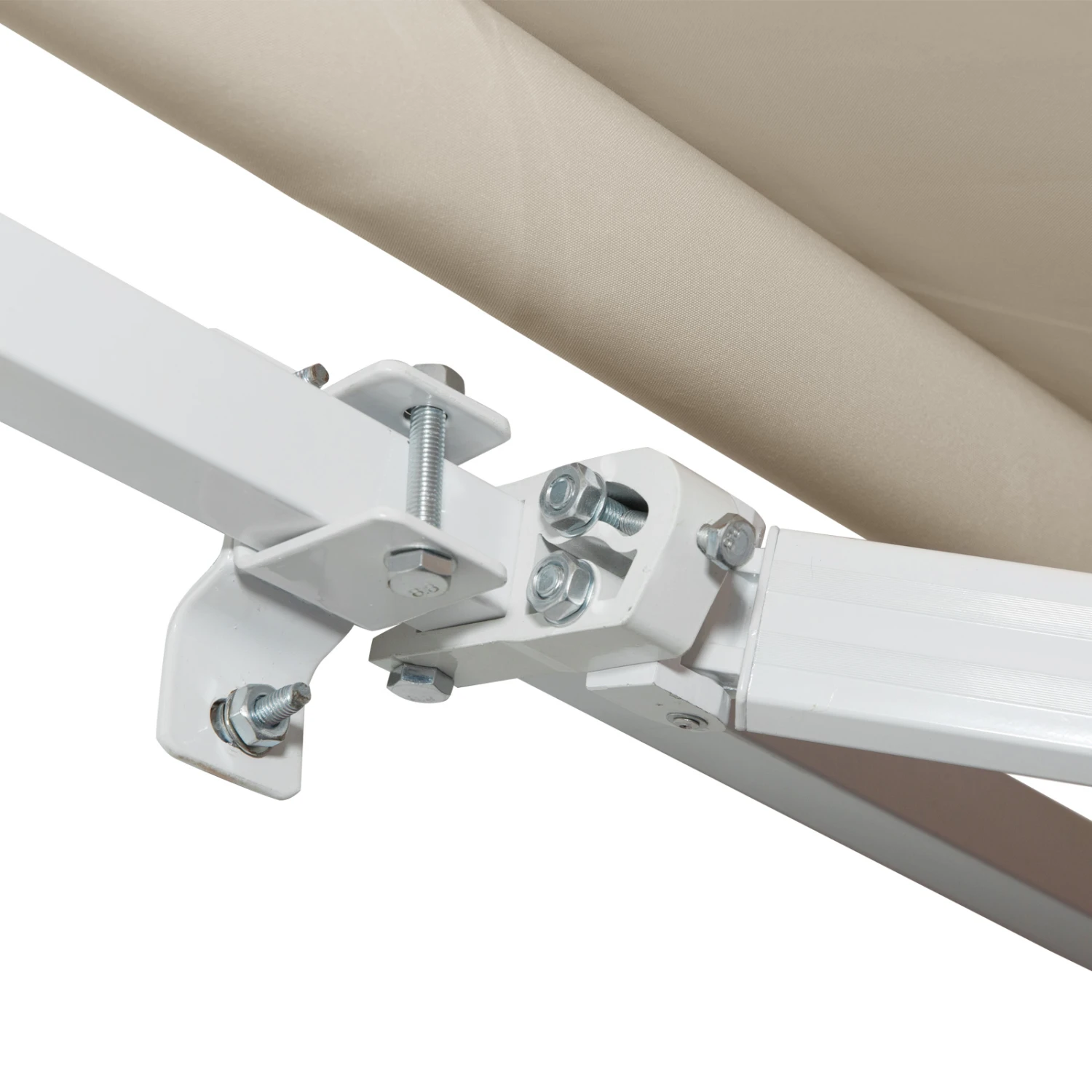 Outsunny 12' X 8' Retractable Awning Patio Awnings Sun Shade Shelter With Manual Crank Handle, 280g/m² UV & Water-Resistant Fabric And Aluminum Frame For Deck, Balcony, Yard, Cream White 12 Outsunny 12' X 8' Retractable Awning Patio Awnings Sun Shade Shelter With Manual Crank Handle, 280g/m² UV & Water-Resistant Fabric And Aluminum Frame For Deck, Balcony, Yard, Cream White - Image 12