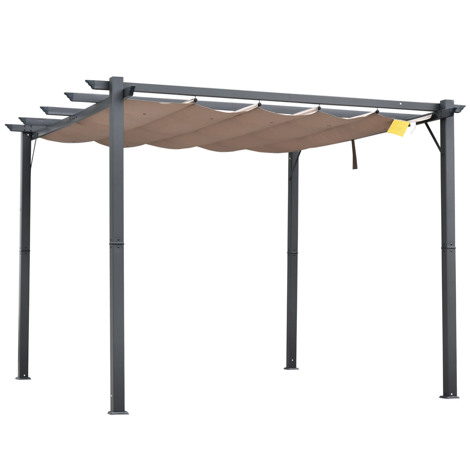 Outsunny 10' X 10' Outdoor Retractable Pergola Canopy, Aluminum Patio Pergola, Backyard Shade Shelter For Porch Party, Garden, Grill Gazebo, Grey 1 Outsunny 10' X 10' Outdoor Retractable Pergola Canopy, Aluminum Patio Pergola, Backyard Shade Shelter For Porch Party, Garden, Grill Gazebo, Grey