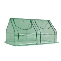 Outsunny 6' X 3' X 3' Greenhouse With PE Mesh Cover, Steel Buriable Beams For Support & Opening Windows -Outsunny f7k8b517e698dbe71