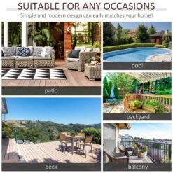 OUTSUNNY Outdoor PE Wicker Side Table, Small Square Rattan End Table, All-Weather Material Coffee Table For Garden, Balcony, Backyard, Brown -Outsunny fLnea317e6bd7aea4