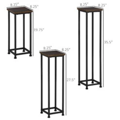Outsunny Set Of 3 Outdoor Plant Stand, Nesting Display End Table, Plant Shelf Corner Planter Pot Rack For Indoor Outdoor Home Patio Garden Décor -Outsunny fQYc17183571b3a31