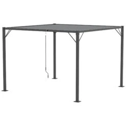 Outsunny 10' X 10' Outdoor Louvered Pergola Patio Aluminum Gazebo With Adjustable Roof, Grey 20 Outsunny 10' X 10' Outdoor Louvered Pergola Patio Aluminum Gazebo With Adjustable Roof, Grey -Outsunny fghd4d1831ffdcba3