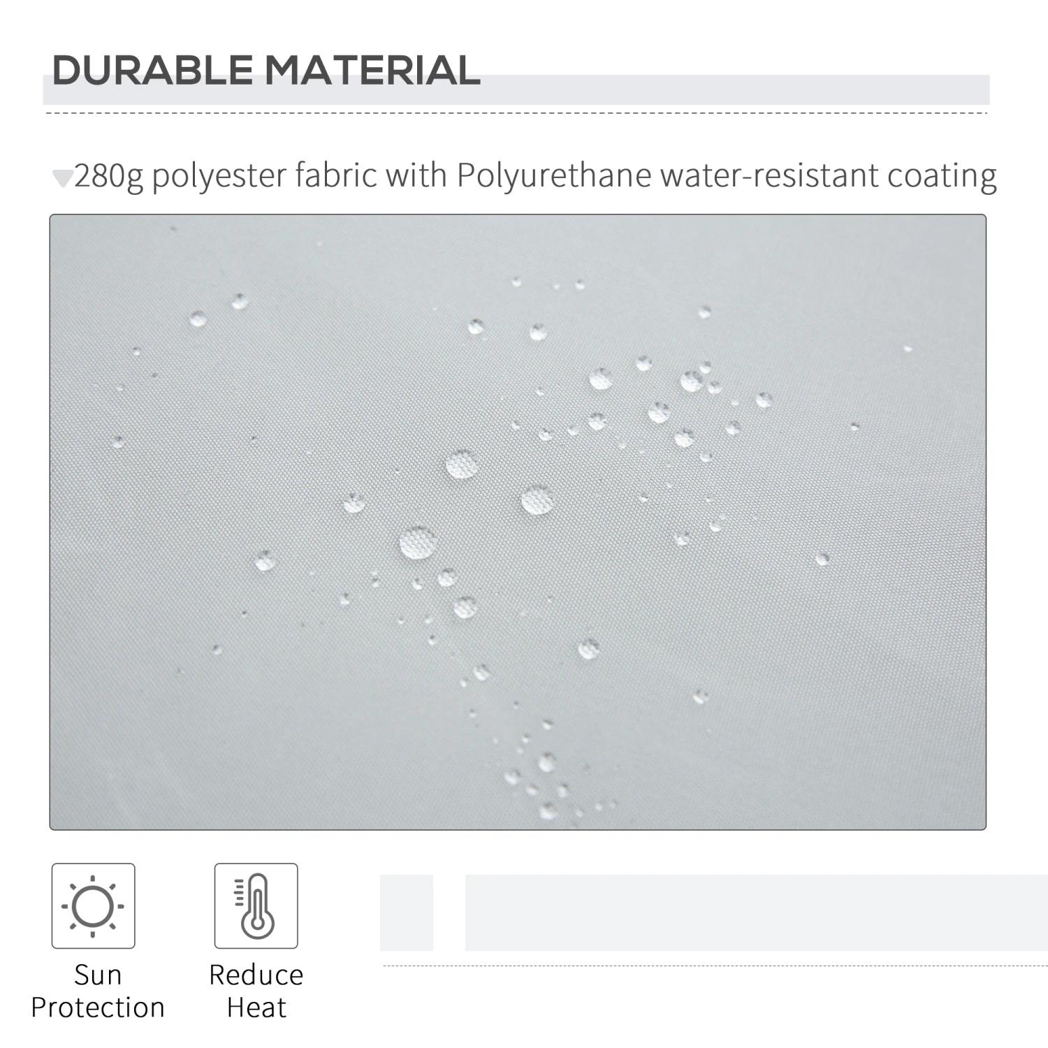 Outsunny 12' X 8' Retractable Awning Patio Awnings Sun Shade Shelter With Manual Crank Handle, 280g/m² UV & Water-Resistant Fabric And Aluminum Frame For Deck, Balcony, Yard, Light Grey 7 Outsunny 12' X 8' Retractable Awning Patio Awnings Sun Shade Shelter With Manual Crank Handle, 280g/m² UV & Water-Resistant Fabric And Aluminum Frame For Deck, Balcony, Yard, Light Grey - Image 7