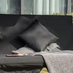 Outsunny 3-Seat Outdoor Patio Swing Chair, Converting Flatbed, Outdoor Swing Glider With Adjustable Canopy, Removable Cushion And Pillows, For Porch, Garden, Poolside, Backyard, Black -Outsunny fiQd0217ed37bb8cf