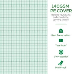 Outsunny 13' X 10' X 6.5' Walk-in Tunnel Greenhouse With 2 Zippered Mesh Doors & 10 Mesh Windows, Upgraded Gardening Plant Hot House With Galvanized Steel Hoops, Green -Outsunny fip88c185154cbdad