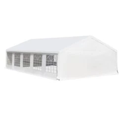 Outsunny 20' X 32' Heavy Duty Party Tent & Carport With Removable Sidewalls And Double Doors, Large Canopy Tent, Sun Shade Shelter, For Parties, Wedding, Outdoor Events, BBQ, White -Outsunny fo38e017e6c8ec65f