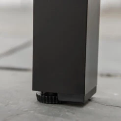 Outsunny Outdoor Dining Table For 6 Person, Rectangular, Aluminum Metal Legs For Garden, Lawn, Patio, Woodgrain Black -Outsunny g1r75617f2769342b