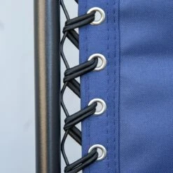 Outsunny Foldable Outdoor Lounge Chair With Footrest, Oversized Padded Zero Gravity Lounge Chair With Headrest, Cup Holders, Armrests, For Camping, Lawn, Garden, Pool, Blue -Outsunny g2A08717e6831d5eb