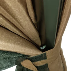 Outsunny 10' X 10' Hardtop Gazebo Canopy With Galvanized Steel Double Roof, Aluminum Frame, Permanent Pavilion Outdoor Gazebo With Netting And Curtains For Patio, Garden, Backyard, Brown -Outsunny g2n3d618153408245