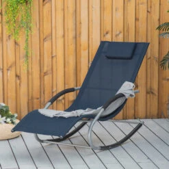 Outsunny Zero Gravity Rocking Chair Outdoor Chaise Lounge Chair Recliner Rocker With Detachable Pillow & Durable Weather-Fighting Fabric For Patio, Deck, Pool, Navy Blue 16 Outsunny Zero Gravity Rocking Chair Outdoor Chaise Lounge Chair Recliner Rocker With Detachable Pillow & Durable Weather-Fighting Fabric For Patio, Deck, Pool, Navy Blue -Outsunny g8l6ff1803fbd1786