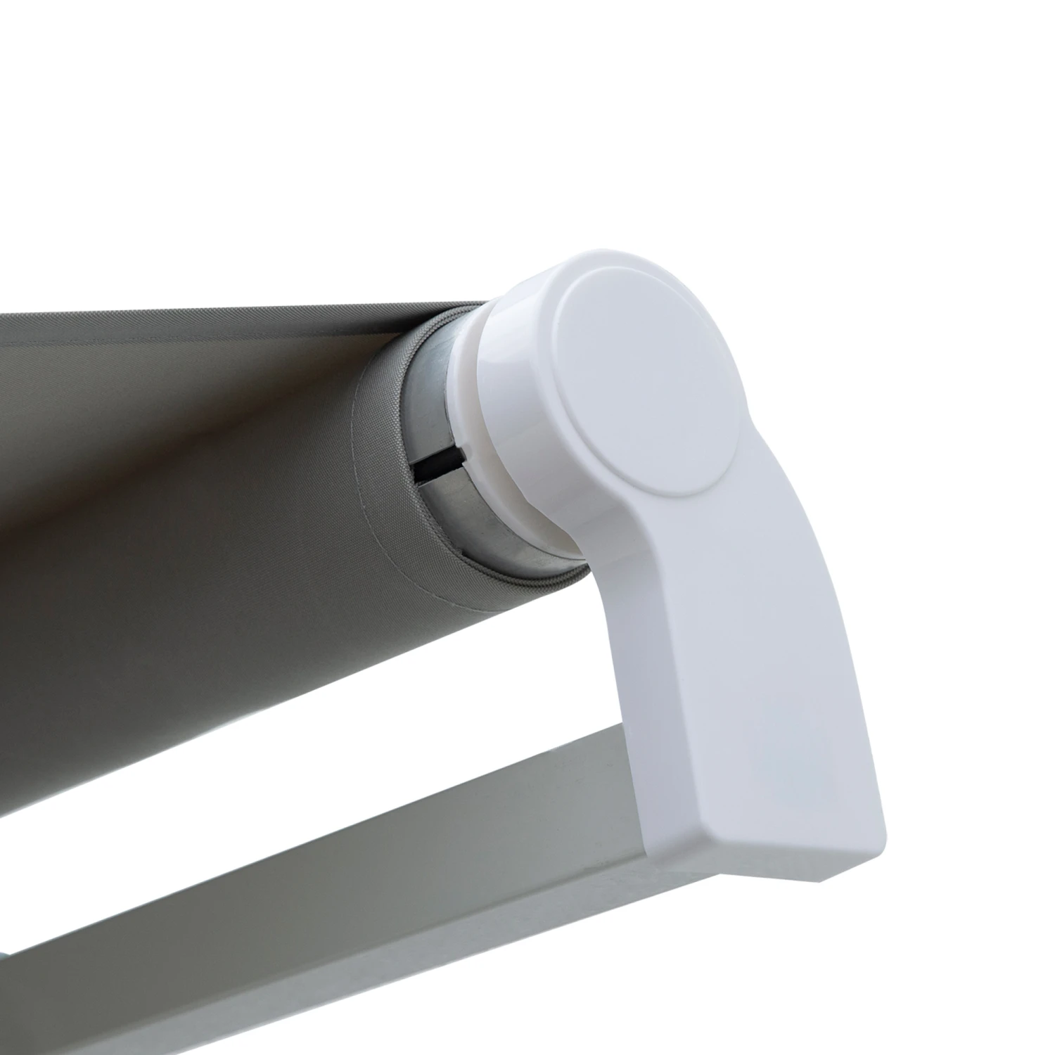 Outsunny 12' X 8' Retractable Awning Patio Awnings Sun Shade Shelter With Manual Crank Handle, 280g/m² UV & Water-Resistant Fabric And Aluminum Frame For Deck, Balcony, Yard, Light Grey 14 Outsunny 12' X 8' Retractable Awning Patio Awnings Sun Shade Shelter With Manual Crank Handle, 280g/m² UV & Water-Resistant Fabric And Aluminum Frame For Deck, Balcony, Yard, Light Grey - Image 14