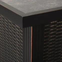 Outsunny 30 Inch Outdoor Propane Gas Fire Pit Table, 50,000 BTU Auto-Ignition Square Wicker-effect Gas Firepit With Ceramic Tabletop, Lid, Lava Rocks & Rain Cover, CSA Certification -Outsunny gJA3d61800177ebc2