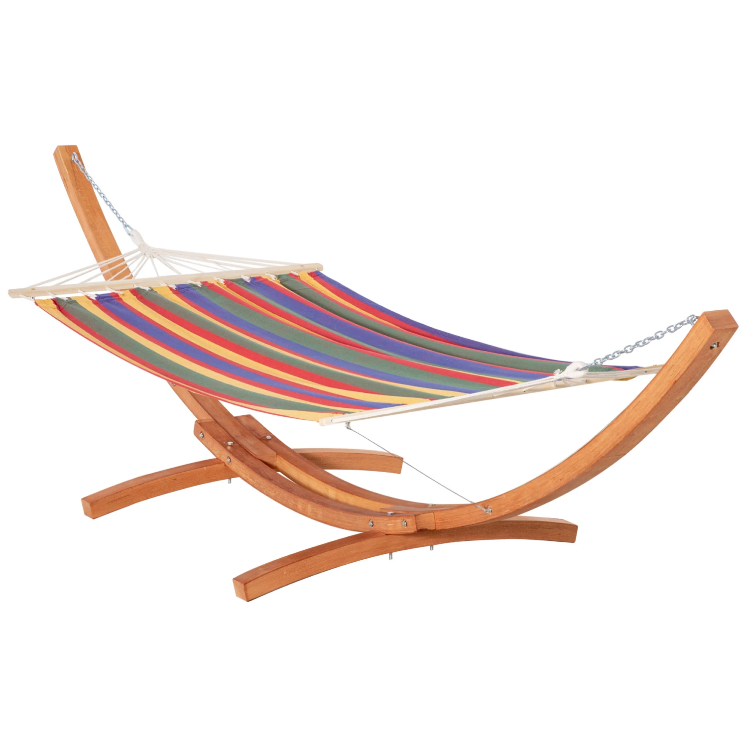 Outsunny Outdoor Hammock With Stand, Extra Large Heavy Duty Wooden Frame, No Tree Needed, 12.8' Indoor Outside Boho Style Nap Bed, Natural Cotton, Rainbow 1 Outsunny Outdoor Hammock With Stand, Extra Large Heavy Duty Wooden Frame, No Tree Needed, 12.8' Indoor Outside Boho Style Nap Bed, Natural Cotton, Rainbow
