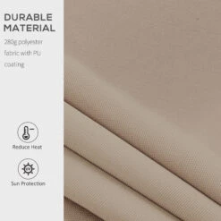 Outsunny 8' X 7' Patio Retractable Awning, Manual Exterior Sun Shade Deck Window Cover, Brown -Outsunny gXOa091831c17f6e1