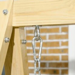 Outsunny 2-Seat Porch Swing Loveseat With Stand And Side Tables, Wooden Patio Swing Chair, For Garden, Poolside, Backyard 15 Outsunny 2-Seat Porch Swing Loveseat With Stand And Side Tables, Wooden Patio Swing Chair, For Garden, Poolside, Backyard -Outsunny gbA756188c26eb89e