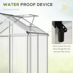 Outsunny 4' L X 6' W Walk-In Polycarbonate Greenhouse With Roof Vent,Greenhouse For Winter -Outsunny guib101818c024a9c