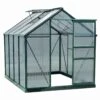 Outsunny 6' X 8' X 7' Polycarbonate Greenhouse Walk-in Plant Greenhouse For Backyard/Outdoor Use With Window And Door, Aluminum Frame, PC Board