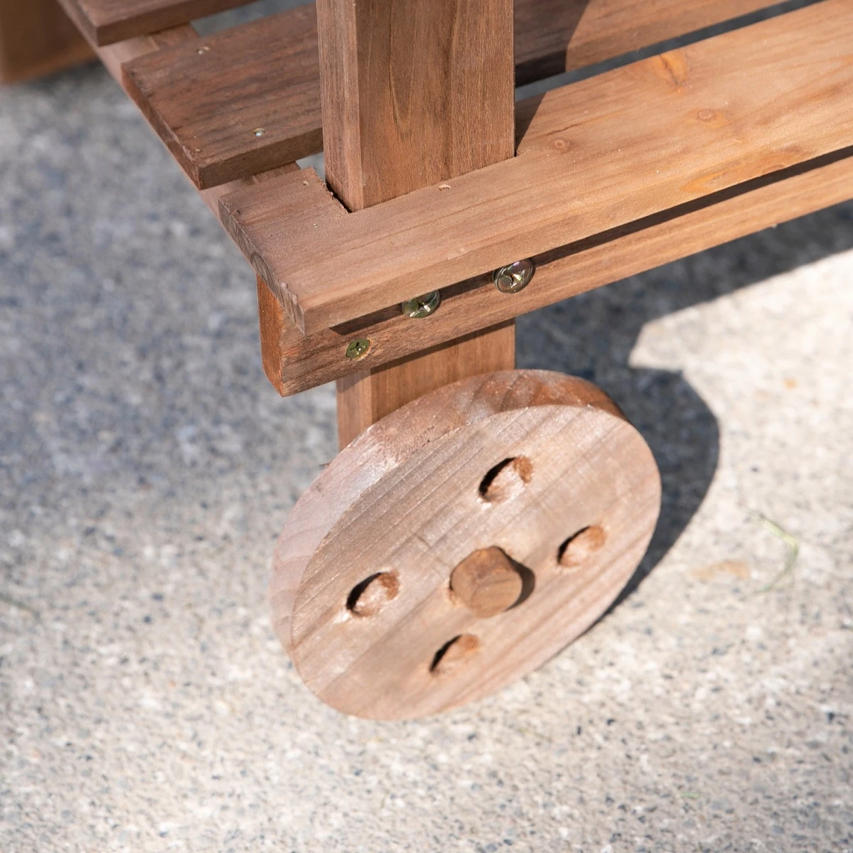 Outsunny 36'' Wooden Potting Bench Work Table With 2 Removable Wheels, Sink, Drawer & Large Storage Spaces, Brown 17 Outsunny 36'' Wooden Potting Bench Work Table With 2 Removable Wheels, Sink, Drawer & Large Storage Spaces, Brown - Image 17