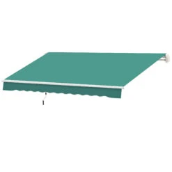 Outsunny 10' X 8' Manual Retractable Awning Sun Shade Shelter For Patio Deck Yard With UV Protection And Easy Crank Opening, Green -Outsunny hLhdaa1831c07c868