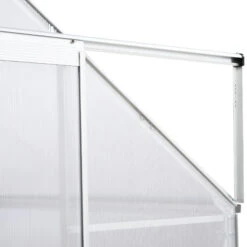 Outsunny 6' X 4' Hobby Greenhouse, Walk-in Polycarbonate Hot House Kit With Aluminum Frame, Sliding Door, Roof Vent, Silver 17 Outsunny 6' X 4' Hobby Greenhouse, Walk-in Polycarbonate Hot House Kit With Aluminum Frame, Sliding Door, Roof Vent, Silver -Outsunny hXx3d618243e727db