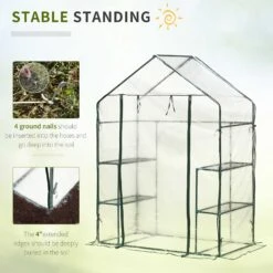 Outsunny 4.5' X 2.5' X 6.5' Outdoor Portable Walk-In Greenhouse With Shelves 18 Outsunny 4.5' X 2.5' X 6.5' Outdoor Portable Walk-In Greenhouse With Shelves -Outsunny hoe38017e6be9fb09