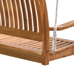 Outsunny 48" Hanging Porch Swing Seat Acacia Wood 2 Person Bench -Outsunny i2Ia1918088af63ca