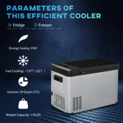 Outsunny Car Refrigerator Freezer, Seatbelt Design -Outsunny i5Ma0917f2768f83c