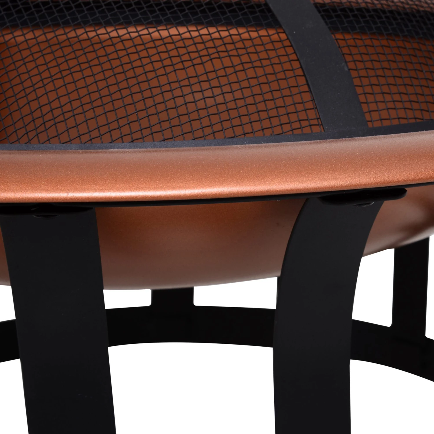 Outsunny Outdoor Round Fire Pit With Protective Mesh Screen For Your Backyard And Patio 13 Outsunny Outdoor Round Fire Pit With Protective Mesh Screen For Your Backyard And Patio - Image 13