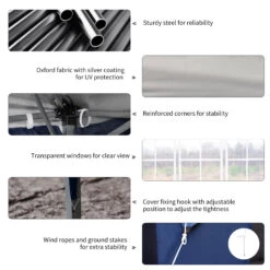 Outsunny 10' X 20' Pop Up Canopy Tent With 4 Sidewalls, Heavy Duty Tents For Parties, Outdoor Instant Gazebo With Carry Bag, For Outdoor, Garden, Patio, Blue -Outsunny iFt75617f680c5bdc