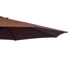 Outsunny 10' Cantilever Hanging Tilt Offset Patio Umbrella With UV & Water Fighting Material And A Sturdy Stand, Brown -Outsunny ixz3d61815d99346e