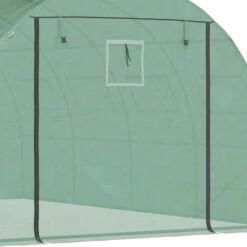 Outsunny 13' X 10' X 6.5' Walk-in Tunnel Greenhouse With 2 Zippered Mesh Doors & 10 Mesh Windows, Upgraded Gardening Plant Hot House With Galvanized Steel Hoops, Green -Outsunny j5fd4d185154cbdad